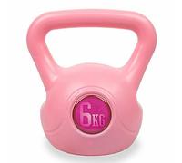 Phoenix Fitness RY1422 Vinyl Kettlebell - Heavy Weight Kettle Bell for Home Gym Workout Equipment Strength Fitness Pilates Weight Training - Pink, 6kg
