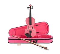 Pink Violin 1/2 Size with Bow & Case for Kids Age 7-10 by Gear4music