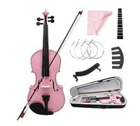 Pink Violin 4/4 Maple Panel For Beginners Violin Suitable Music Course Study Ornament With Practical Parts (Color : Pink Violin Set)