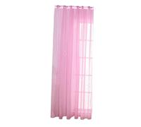 Pink Voile Curtains Silver Star Pattern, Sheer Window Panels for Bedroom | Polyester Fabric, Reduces Sunlight Intensity, Allows Natural Light, Adds Joyful Atmosphere, for Living Room