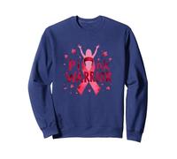 Pink Warrior Breast Cancer Awareness Empowering Women Sweatshirt, Adult Unisex, Navy, M