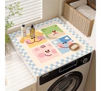 Pink Washing Machine/dryer Protective Cover Mats, Cartoon Pet Pattern, Silicone Rubber Pad for Washing, Waterproof Washing Machine Top Cover, Suitable for Kitchen Refrigerator (Pink 4,60x60cm)
