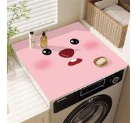 Pink Washing Machine/dryer Protective Cover Mats, Cartoon Pet Pattern, Silicone Rubber Pad for Washing, Waterproof Washing Machine Top Cover, Suitable for Kitchen Refrigerator (Pink 2,50x60cm)