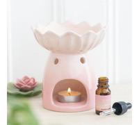 Pink Water Lily Oil Burner And Wax Warmer