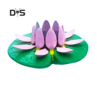 (pink) Water Lily Pad Cup Holder with Self Adjusting Petals 3D Printed Lotus Swimming Pool Party Floating Beverage Drink Soda Can Holder