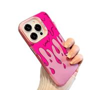 Pink Waterdroplet Water Drip Slime Graffitti Y2K Epoxy Clear TPU Custom Compatible With iPhone 11 12 13 14 15 16 XR X SE 7 SE 2020 8 Air Pro Max Plus Mini Case Personalised Name Cover