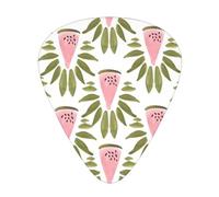 Pink Watermelon Acoustic GuitarGuitar Picks 12 Pcs, Electric Guitar Essential Thick And Thin Guitar Plectrums Students 0.46 0.96 0.71 Mm