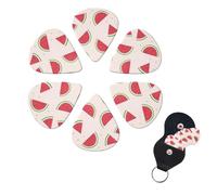 Pink watermelon Print Guitar Picks 6 Pack Guitar Plectrums with Pick Holders Bass Picks For Acoustic Guitar Bass Electric Ukulele Includes 0.46mm, 0.71mm, 0.96mm