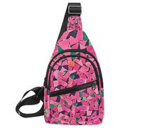Pink Watermelon Sling Backpack Crossbody Bag Convertible, Small Diaper Bag Hiking Daypacks
