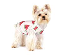 Pink watermelon Small Pet Cotton Vest M Full Print Dog Cat Soft Breathable Elastic Apparel Daily Party Outfit