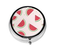 Pink Watermelonthree-Compartment Small Medicine Box, Portable, Can Store Vitamins, Fish Oil and Health Products.