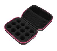 Pink Waterproof Essential Oil Holder Pouch with Zipper Divider | 600d Oxford Cloth, Neat Organisation for Nail Polish Bottles, Small Glass Vials, Business Trips