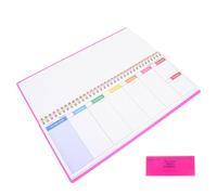 Pink Weekly Planning Pad with Spring Bound Easy Tear off Sheets