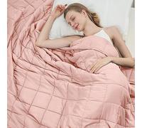 Pink Weighted Blanket for Adults 20lbs, 48"x72", Twin Full Size Cooling Heavy Throw Blanket for 130-220lbs, Microfiber Soft Thick Big Blankets Weighted Comforter Gift for Sleeping
