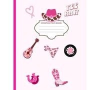 Pink Western Composition Notebook | Cute Cowgirl Aesthetic Notebook for School Notes, Journaling & Back to School Supplies