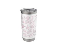 Pink Whale Shark Ocean Sea Seashell Starfish Beach Stainless Steel Insulated Tumbler