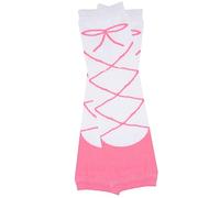 Pink & White ballet leg warmers for baby & toddler girls by juDanzy