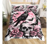 (Pink White Black 01, King(No Comforter)) Kids Cartoon Capybara Double Duvet Cover,Dessert Strawberry Cake Bedding Set Starry Sweet Donut Comforter Cover Cute Animals Lovers Bed Cover,Pink