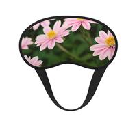 Pink White Gold Flowers Print Sleep Mask for Side Sleepers Cup-Shaped Blackout Eye Mask Shades Cover for Men and Women