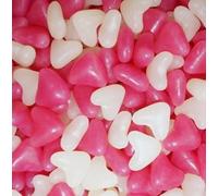Pink & White Heart Jelly Beans - 250G