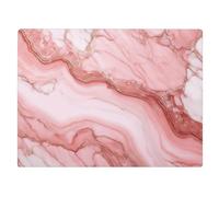 Pink White Marble Kitchen Glass Cutting Board Ocean Decorative Gift Marbled Granite Stone Rock Gift For Her Mom Wife (Pink 4)