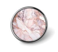 Pink White Marble Pattern Badges Pin, Personalized Exquisite Round Badge, 1 Inch Button Pins for Women And Men, Decorative Metal Round Brooch for Clothing, Backpacks, And Hats