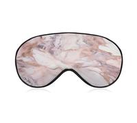 Pink White Marble Pattern Sleep Mask for Women Men Soft Breathable Sleep Eye Mask Soft Eye Cover Light Blocking Sleeping Masks Adjustable Blindfold for Travel Home Office Naps & Gifts