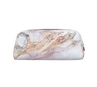 Pink White Marble Pattern Unique Makeup and Storage Bag - Multi-Functional Change and Pencil Bag â€“ A Portable and Fashionable Essential for Travel and Office Use