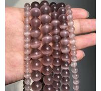 Pink White Moonstone for Jewelry Making Smooth Loose Spacer Beads Opal DIY Charm Bracelets Necklace-Purple_a-8mm 46pcs Beads