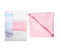 Pink & White Muslin Squares