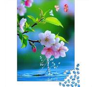 Pink-white Peach Blossom 1000 Piece Premium Cardstock Healing Spring Puzzle Adults Educational Challenge Budget-Friendly Framing 52x38cm/1000pcs