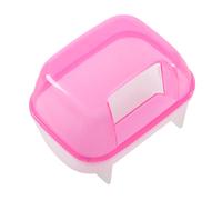 Pink White Small Hamsters Bathing Sand Cage Pet Bathroom 10 x 7 7cm