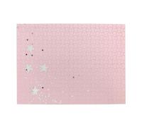 Pink White Stars Printed,500 Pieces Puzzles for Adults-Wooden Jigsaw Puzzle for Adults Elderly
