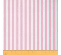 Pink White Stripes Fabric by The Yard Striped Ideal for Quilting, Crafts&Handmade Artwork Classic Soft Flannel Polyester Home Accents Modern Geometric Minimalist No Stretch,1 Yard Pre-Cut,36" Lx59 W