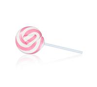 Pink & White Swirly Lollipops - Candy Lollies - Lolly - Sweets - Party Favours - Baby Showers - Rock Candy - Cake Decorations (6)