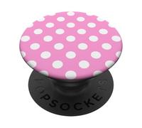 Pink White Tiny Polka Dot Boho Vintage Aesthetic PopSockets Adhesive PopGrip