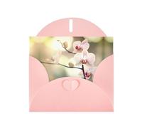 Pink WHJSHOP An orchid. Prints Greeting Card - High-End Pearlescent Paper with Double-Sided Pearl Effect