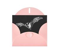Pink WHJSHOP Bats in the Sky Prints Greeting Card - High-End Pearlescent Paper Double Sided Pearl Effect Love Buckle Pearl Paper Envelope