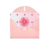 Pink WHJSHOP Blooming carnations Prints Greeting Card - High-End Pearlescent Paper Double Sided Pearl Effect Love Buckle Pearl Paper Envelope