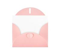Pink WHJSHOP Cartoon footprints Prints Greeting Card - High-End Pearlescent Paper Double Sided Pearl Effect Love Buckle Pearl Paper Envelope
