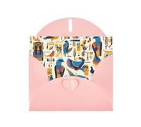 Pink WHJSHOP egypt hieroglyphics Prints Greeting Card - High-End Pearlescent Paper with Double-Sided Pearl Effect