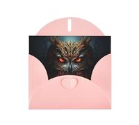 Pink WHJSHOP Night Owl Prints Greeting Card - High-End Pearlescent Paper Double Sided Pearl Effect Love Buckle Pearl Paper Envelope