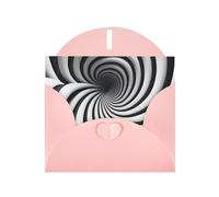 Pink WHJSHOP spiral optical illusion gif Prints Greeting Card - High-End Pearlescent Paper Double Sided Pearl Effect Love Buckle Pearl Paper Envelope