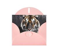 Pink WHJSHOP Tiger at rest Prints Greeting Card - High-End Pearlescent Paper Double Sided Pearl Effect Love Buckle Pearl Paper Envelope