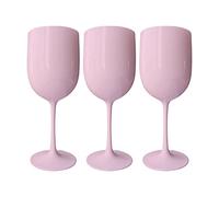Pink Wine Glasses - Set of 6 Reusable Plastic Wine Glass, Hen Parties, Picnics, Cocktail Nights, Outdoor Events, Poolside, BBQs, and Garden Parties