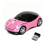 Pink Wireless Mouse，Mini Car Computer Mouse，1600DPI 2.4G Wireless with USB Receiver Wirelesss Car Mouses for Computer for PC, Laptop, Tablet Win XP/Vista/7/ME/2000/Mac OS for Womens Office Girls Gift