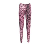 Pink Women's Leggings with Print Logo - female - Cavalli Class - Leggings - Pink - L - Trousers L