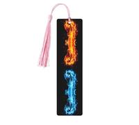Pink Wooden Bookmark - Crafted Ice and Fire Boxing Print Decor, Perfect for Hardcover Books, Journals, Notebooks & Planners