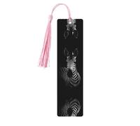 Pink Wooden Bookmark - Double-Sided Zebra Full-Print for Hardcover Books, Journals, Notebooks - Ideal Thoughtful Gift
