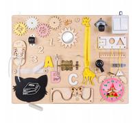 Wooden Busy Board For Toddlers, Activity Board, Early Education Sensory Board Toddler Learning Toys Novecrafto Pink One Size